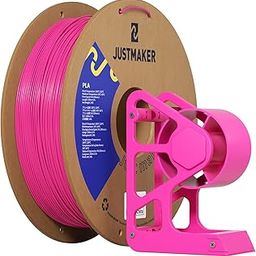 JUSTMAKER PLA 3D Printer Filament, Upgrade Cardboard Spool, Print with Most 3D Printers, Dimensional Accuracy +/-0.03mm, 1.75mm, 1kg, Proccess Magenta-image-44