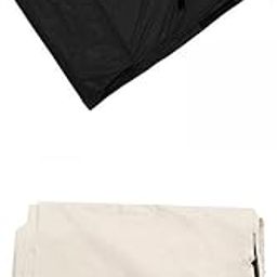 LOOM TREE® 2 Pieces Winter Cover for Swimming Pool Solar Reel S Beige Black | Yard, Garden & Outdoor Living | Pools & Spas | Pool Equipment & Parts | Pool Covers & Rollers-image-50