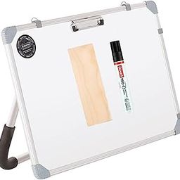 Eduway Non-Magnetic Dry Erase 1.5x2 Feet White Board with Stand | Standing Whiteboard | Table Top with Paper Clip for Study, Memo, to Do List, with 1 Marker Pen, 1 Duster, 18x24 Inches.-13