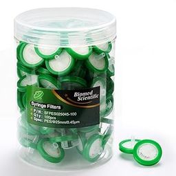 Syringe Filter PES(Polyethersulfone) 25mm Diameter 0.45um Pore Size non Sterile 100/pk by Biomed Scientific-9