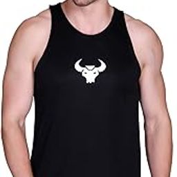 Men's Vest || Sando for Men || Sleeveless T Shirt for Men||Gym Vest|S-VST-BULL01-V-BLACK|-image-74