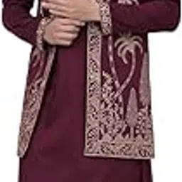 jompers Men's Embroidered Waistcoat and Kurta Pyjama. (,)-picture-31