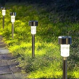 TECH LOGO ELECTRONICS Outside Solar Pathway Lights for Home Outdoor Garden Waterproof Decoration Warm White(Warm White Shade) Solar Landscape Light-Pack of 10-image-65