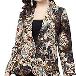 Women's Floral Rayon Regular Fit Rayon Blazer for Women|Shawl Collar Full Sleeves Blazer for Ladies|Casual Wear Fashionable for Party-picture-12
