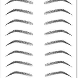 S.A.V.I 9 Pairs 3D Natural Look Eyebrow, Long Lasting Upto 4 Days, Black Waterproof Eyebrow Temporary Tattoo Sticker - 1 Sheet-picture-39