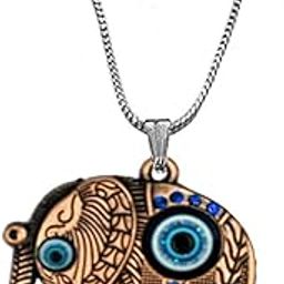 Evil Eye Nazar Battu Elephant Copper Snake Chain Pendnet for Men and Women-picture-37