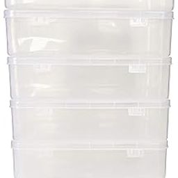 Feliz Clear Plastic Extra Large Storage Boxes (Size 12.75x8x3.5 inches)- Set of 6-image-3