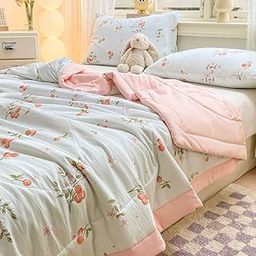 Skin Comforter Comforter Summer Single Comforter Washable Lightweight Comforter Spring Summer Autumn Soft Quilt Fashionable Breathable Antibacterial Deodorant (M1, Double) [Parallel Import]-image-12