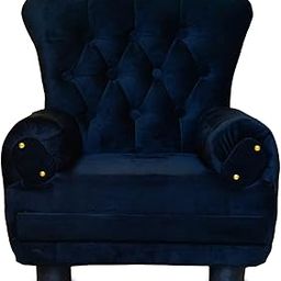 Daryoo - Boss Baby Kids Sofa - Ergonomic Design with Armrest & Backrest for Ages 1-4 - Pine Wood (Black)-image-8