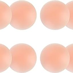 Reusable Silicone Nipple Covers for Women – Thin, Skin-Friendly Adhesive Pasties – Invisible Under Bras – 4 Pairs Beige-image-26