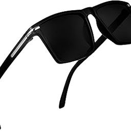 Square Men's Sunglasses UV400 Protection for Driving Fishing Hiking Golf Outdoor Sport Glasses (Black)-picture-55
