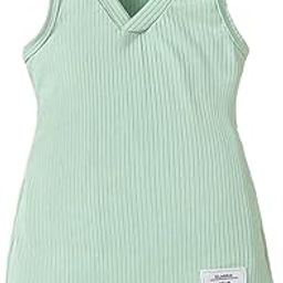 Girls Letter Patched Detail Ribbed Knitted A Line Frock Dress-image-68