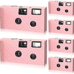 6 Pack Disposable Camera Bulk for Wedding, 35mm Single Use Camera with Flash Disposable Cameras One Time Camera Black and White Film for Gathering Wedding Anniversary Travel Camp Party Supply-image-31