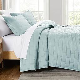 Brickyard Collection, Premium Quality, Soft, Wrinkle, Fade, & Stain Resistant, Easy Case, Oversized Quilt Cover Set with 1 Quilt Set and 2 Shams, Full / Queen, Sky Blue-image-72