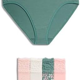 Womens Cotton Blend Printed High Rise High Leg Knicker (Pack of 5)-image-36