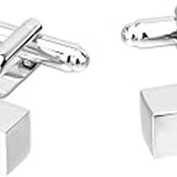 Solid Copper Rectangle Bar Cufflink Formal Business Mens Shirt Cuff Links-29