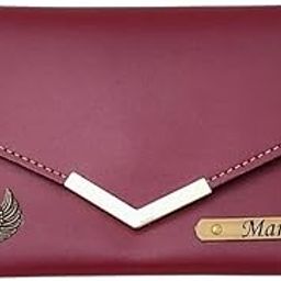 Customized Name Wallet for Women with Personalized 12 Font Name and 38 Charm Gift for Your Loved Once - Maroon-image-34