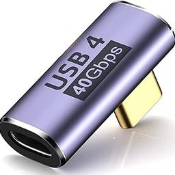 Tobo Right Angle USB C Adapter, 40Gbps Extender Support 8K Video Display 100W Charging for USB4, Mobile Phone (TD-940CC, Pack-of-1)-image-58