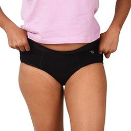 Reusable Bamboo Cotton Period Panties for Women Heavy Flow-Overnight Care, Leak Proof & Anti-Bacterial Menstrual Panties for Women & Girls (Pack of 1, Medium) Black-picture-33