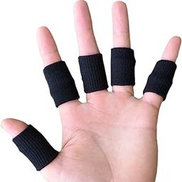 Prokick Finger Support Sleeve Protector with Comfortable Cushion Pressure for Cricket, Exercise, Gym Fitness, Volleyball, Badminton and Tennis, men & women 5 pc - Black (Free Size)-image-12