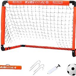 Meadawgs® Kids Soccer Goals Portable Soccer Nets Set Outdoor Training Easy Assembly Ball Set with Pump White M-image-90