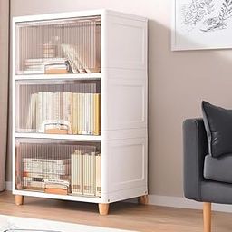Sunderlook Plastic Wardrobe for Storage - Plastic Cabinet for Storage, Foldable Wardrobe for Clothes, Cupboard for Storage Drawer, Collapsible Wardrobe, Almirah for Clothes (White, 3 Tier)-picture-30