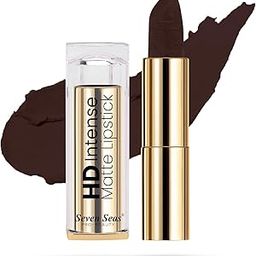 Seven Seas HD Intense Matte Lipstick | Non-Transfer | Lipstick For Women (607-Dark Coffee, 3.5G)-7