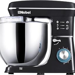 Nobel - Stand mixer with 10L stainless steel bowl, full copper motor, 6 speeds with pulse function, LED indicator, safety lock, non-slip feet, NBM120-image-24