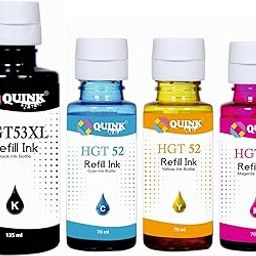 QUINK Compatible Inkjet Refill Ink for HP Ink Tank GT53xl GT52 Series Replacement Ink for HP 310,315,319,410,415,419,450,510,550,610,GT5810 GT5820,GT5811 Printer (Color Set (BK-135m/CMY-70ml))-picture-10