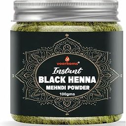 Voorkoms Herbal Pure Natural Black Mehndi Powder (100 grams) for Hair - Long-Lasting, Natural Hair Color Goodness-image-40