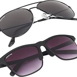 Unisex Sunglasses Combo with UV Protection (Lens-Jet-Black/Purple||Frame-Black||SUN-004 DOIT-001)-image-6