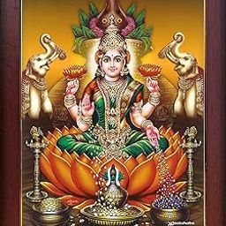 GARUDA AGENCIES Wood Garuda Photos: Goddess Sri Maha Lakshmi Photo Frame / Laxmi Devi Gaja Dhana Dhanalakshmi Dhanalaxmi Gajalakshmi (Regular (13 X 10 Inch), Rectangular, Wall Mount, Multicolor)-image-93