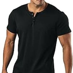 Regular Fit Solid Men's Henley Neck Full Sleeve Cotton T-Shirts-image-93