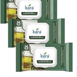 Kara Face Wipes Cleansing & Hydrating Refreshing Neem & Tea Tree, 25 Wipes Pack of 3-13