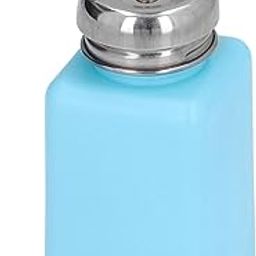 SCHOFIC One Touch Liquid Dispenser Pump IPA Bottle, ESD Safe durAstatic 6 oz, HDPE/Stainless Steel -(180ML, Blue, 1)-14