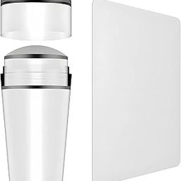 Vinayakart Nail Art Stamper, Clear Silicone Stamping Jelly with Scraper, Transparent Visible Body, No Misplacement for DIY Nail Decor-picture-54