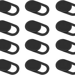 Laptop Camera Cover Slide Webcam Cover Slide Ultra-Thin Camera Cover Slide 12PCS Black Camera Blocker Slider for Preserve Privacy and Security Compatible with Laptop Computer Desktop Tablet-image-9
