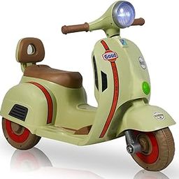 Toyify Rechargeable Battery Operated Scooter for Kids, Ride on Toy scooty with Light & Music | Electric Bike for Baby 1 to 4 Years Boys Girls (Cream)-image-49