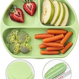 a baby cherry - Suction Plates for Baby & Toddler | Silicone Plates for Babies | BPA Free | Divided Plate for Kids Self Feeding 6~24 Months-image-88
