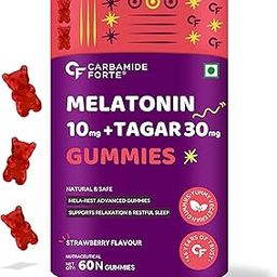 Carbamide Forte Melatonin 10 mg sleep Gummies - with TAGARA, L Tryptophan & Vitamin B6 | Sleep Supplements – 60 Veg Gummies-13