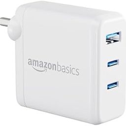 Amazon Basics 65W Ultra Fast GaN Adapter | iPhone Charger | USB Type C PD Power Adapter with Dual Output | Universal Compatibility for MacBook Pro, iPad & Android Mobiles (White)-54