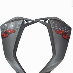 Motorcycle Side Panel Set, Grey with Red Graphics, Tank Shroud Body Cover, Left and Right-image-26