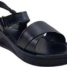 PUL-192 Girls' Full Black Sandals – Comfortable, Durable, and Versatile Footwear (UK Sizes 3-8)-image-59