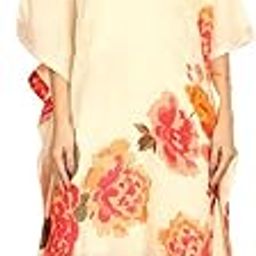 Womens Placement Floral Printed Muslin Kaftan-51