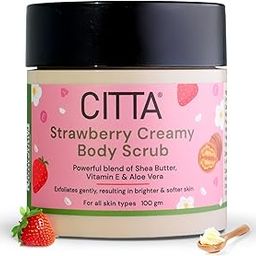 CITTA Strawberry Creamy Body Scrub For Tan & Dead Skin Removal | Exfoliating Body Polish For Men & Women | Hydrating Scrub For Silky-Smooth Skin | De-tan Body Scrub For All Skin Types | 100 gm-image-53