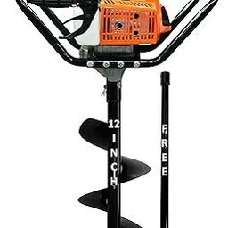 DVI 63CC Heavy Duty Earth Auger Machine with Advance Technology AIR Cooled 2 Stroke Petrol Engine Used for Tree PLANATION, Hole DIGGERING, Upto 100CM(3FT) Depth (with 12" INCH BIT)-1
