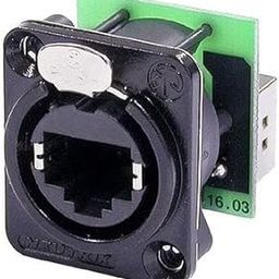 Neutrik NE8FDP-B Ethercon D-Series Feed Through/Black-image-50