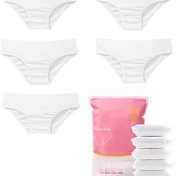 Women’s Disposable Underwear Pure Cotton Ladies Discreet Panties,Pregnant Women Disposable Briefs,Max Absorbency Disposable Underwear Briefs for Travel,Business Trip,Hotel,Spa-image-76