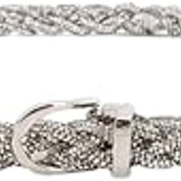 High Fashion Premium Women Belts for Club and Party Dresses (Braided Silver-100P104)-image-26