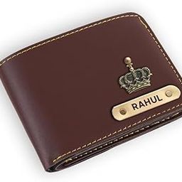 Customised Personalised Wallet Gift for Men Leather Wallet for Men and Boys - Personalized Wallet with Name & Charm Purse - Brown-8